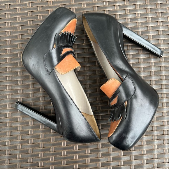 Jason Wu Leather Oxford Two Tone 5" Pumps, Size 9.5 or EU 40.5, Women's Heels - Picture 12 of 14